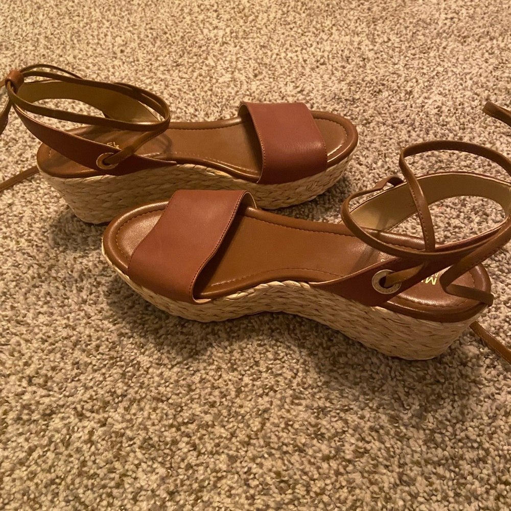 Michael Kors Ankle Tie Up Wedge Sandals!